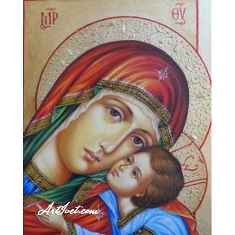 Картина по номера - Умиление на Св. Богородица с Исус Христос