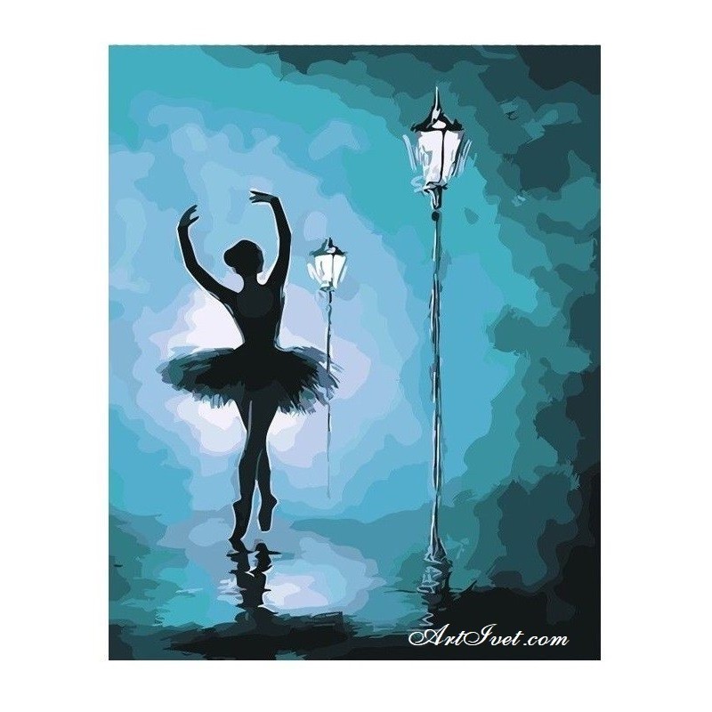 Картина по номера -Балерина в нощта