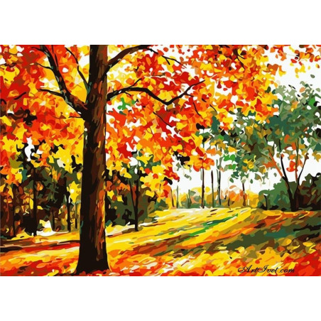 
     Картина по номера - Цветовете на есента
