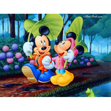 
     Картина по номера -В гората с Мини и Мики