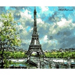 Картина по номера -Облaци и очарование в Париж