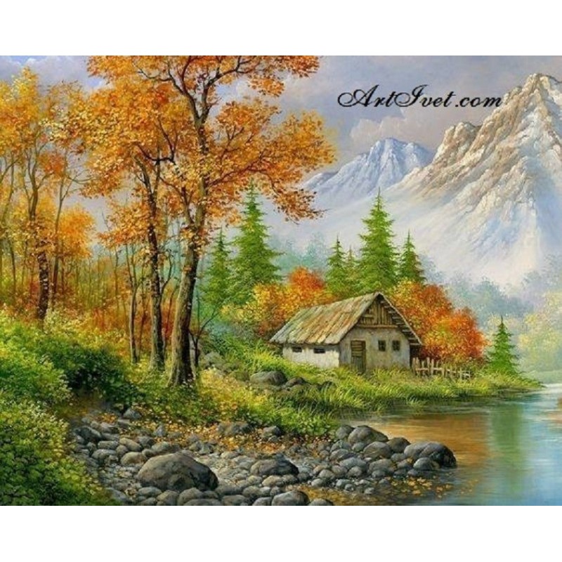 Картина за рисуване по номера - Когато започва есента