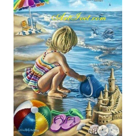 
     Картина за рисуване по номера - Мария и морето