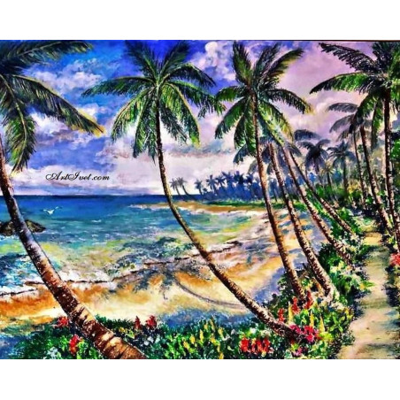 
     Картина по номера - Кокосови палми