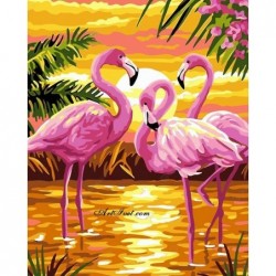 Картина по номера - Залезът на фламинготата