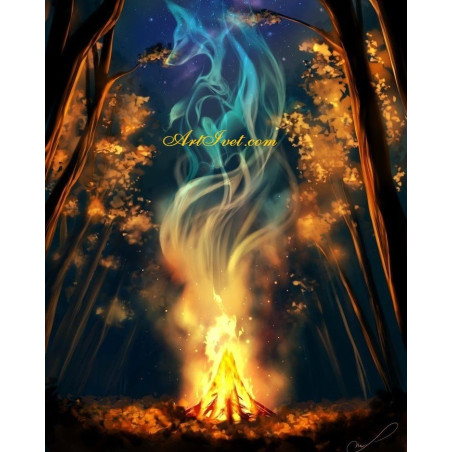 
     Картина по номера - Самодивски огън