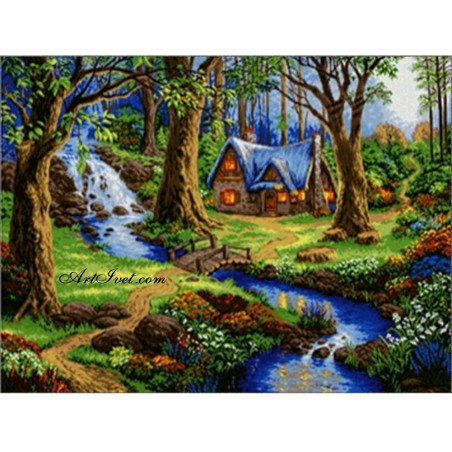 
     Картина по номера -Вълшебна къщичка в гората