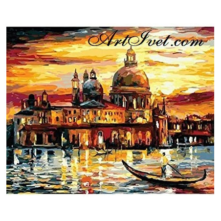 
     Картина по номера - Златен залез във Венеция