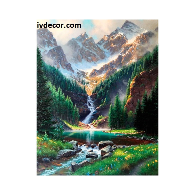 Картина по номера - Планински водопад