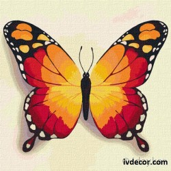 Рисуване по номера - Огнена пеперуда