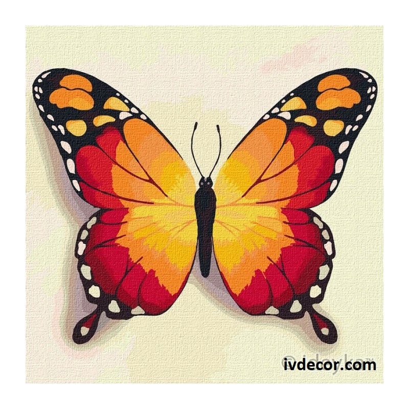 Рисуване по номера - Огнена пеперуда