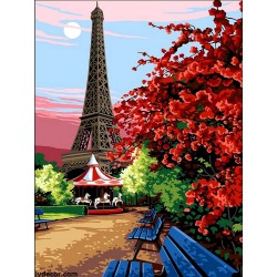 Картина по номера - Разходка в парк "Марсово поле"-Париж