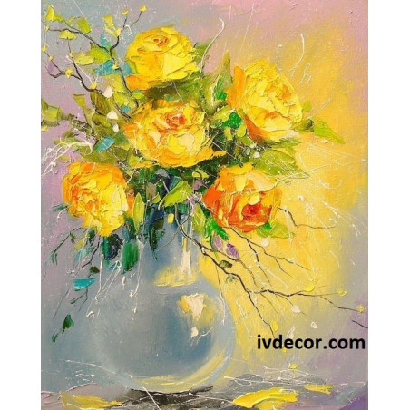 
     Рисуване по Номера - Обаянието на жълтите рози