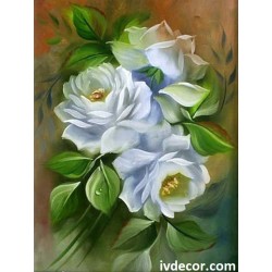 Рисуване по номера - Бели рози за ново начало