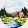 Гоблен със схема ПРОЛЕТЕН ПЕЙЗАЖ (кръгла форма)
