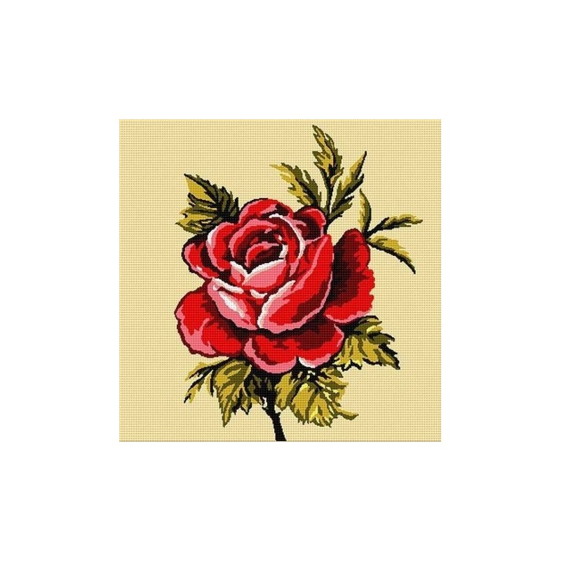 Гоблен със схема Една Червена роза