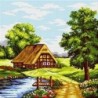 Гоблен със схема Лятна китна къщурка