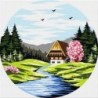 Гоблен Пролетен пейзаж (кръгла форма)