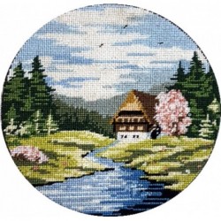 Гоблен Пролетен пейзаж (кръгла форма)