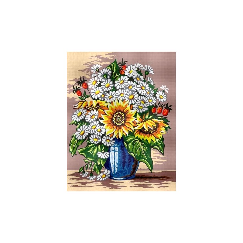Гоблен Синя ваза с цветя