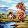 Гоблен Златна есен край езерото