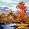 Гоблен Златна есен край езерото
