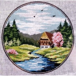 Гоблен Пролетен пейзаж (кръгла форма)