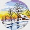 Гоблен Зимен пейзаж ( кръгла форма)