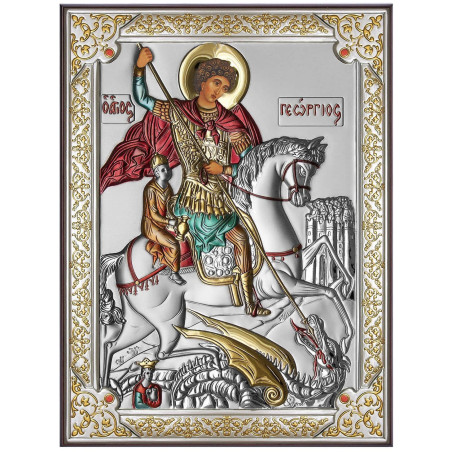 
     Сребърна Икона Свети Георги