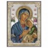 Сребърна Икона Богородица с младенец