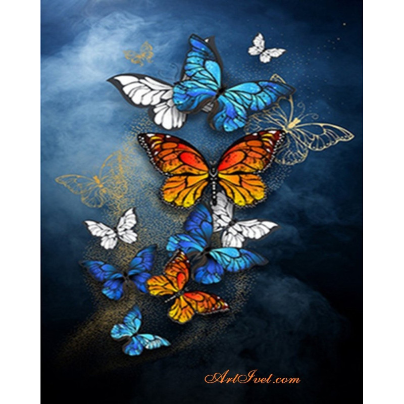 Рисуване по Номера (пълен комплект) - Полетът на пеперудите