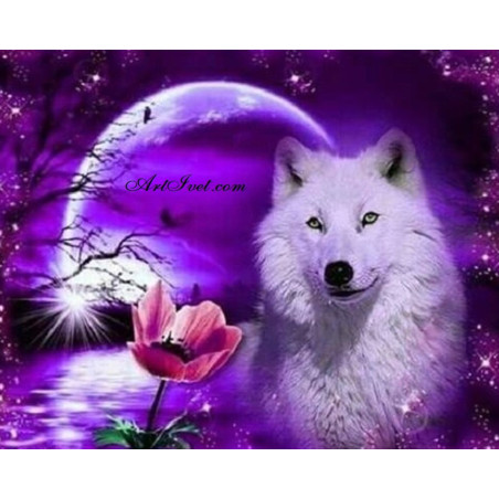 
     Рисуване по Номера (пълен комплект) - Белият вълк и вълшебното цвете