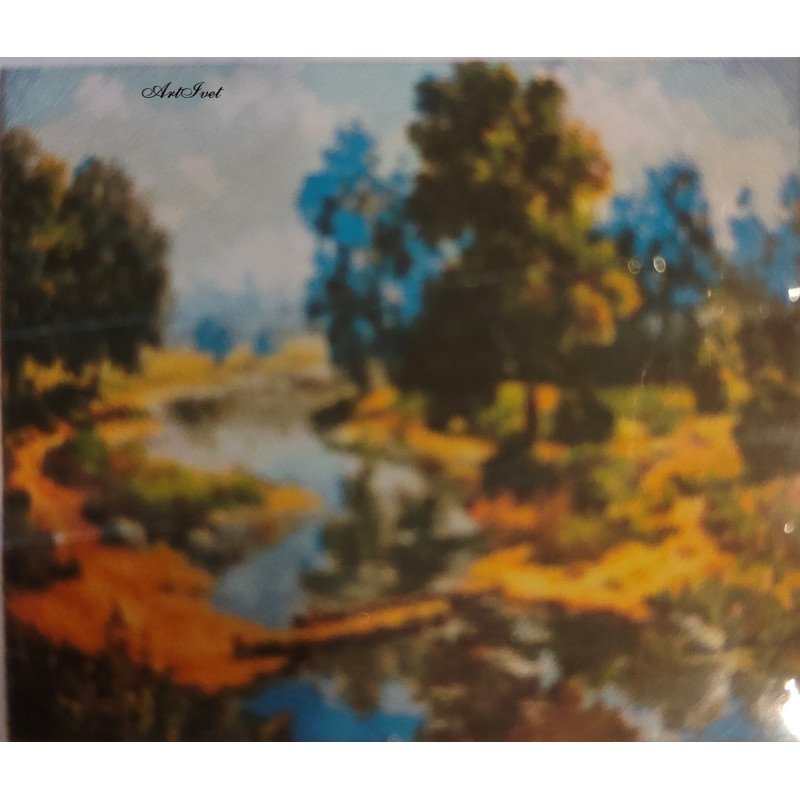 Рисуване по Номера (пълен комплект) - Есенни багри край реката