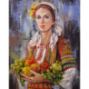 Рисуване по Номера (пълен комплект) - Момата с плодовете на труда си