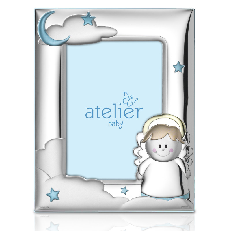 Сребърна  Детска рамка за снимки - ангелче
