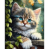 Картина по номера - КОТЕ С БЕЛИ ЛАПИЧКИ