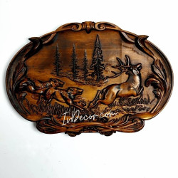 Дърворезба - Лов на глигани