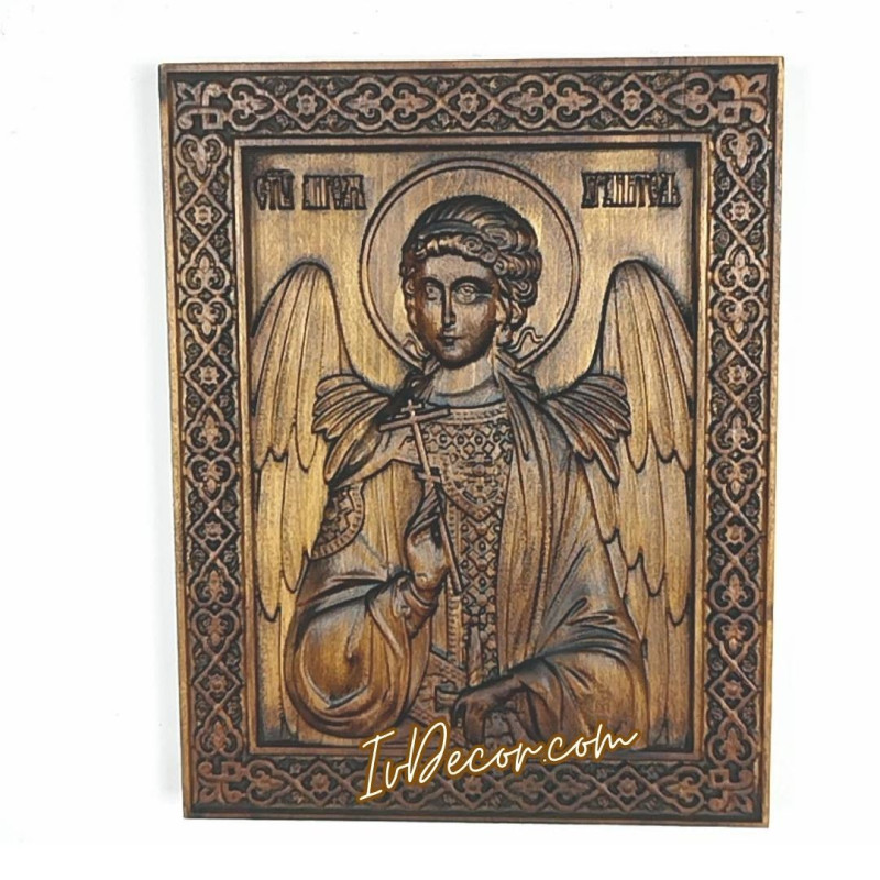 Икона дърворезба - Ангел - Хранител