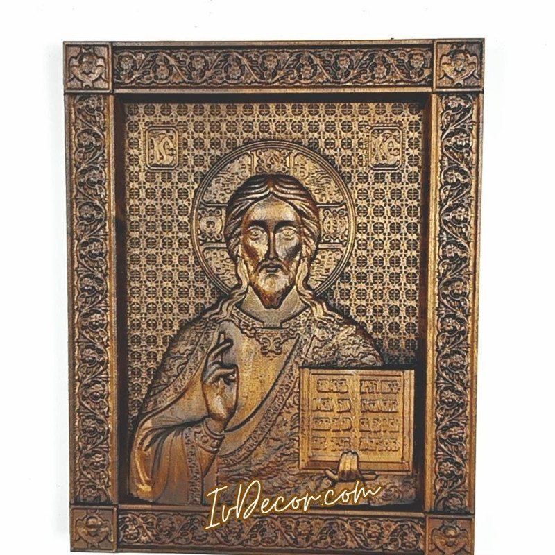 Икона дърворезба - Исус Христос