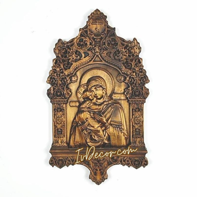 Икона на Св.Богородица - Владимирска - богато украсена