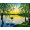 Рисуване по номера - ДИВИТЕ ЛЕБЕДИ