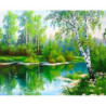 Рисуване по номера - БРЕЗА ДО РЕКАТА