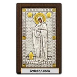 Икона Сребро 925 - Богородица Геронтиса - 8x13 cm