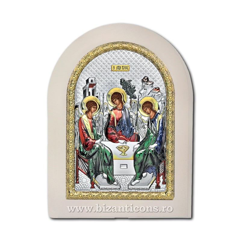 Посребрена икона – Светата Троица 15x21 cm