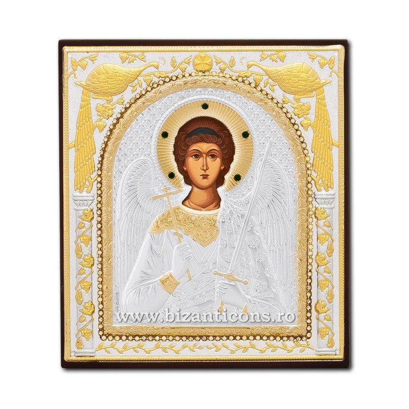 Сребърна икона - Свети Ангел Хранител 11x12 cm