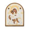 Сребърна икона – Света Богородица Аксионита 9x11 cm