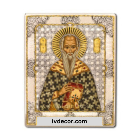 
     Икона Сребро 925 - Свети свещеномъченик Харалампий 15x19 cm