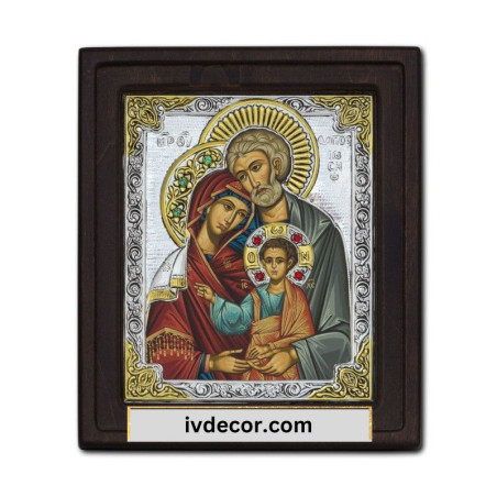 
     Икона Сребро 925 - Светото семейство 17x20 cm