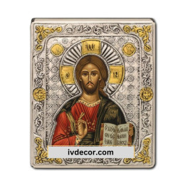 Икона Сребро 925 - Исус от Казан - Пантократор 9X11 cm