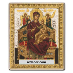 Икона Сребро 925 - Богородица Пантанаса - Лечителка на рак 9X11 cm